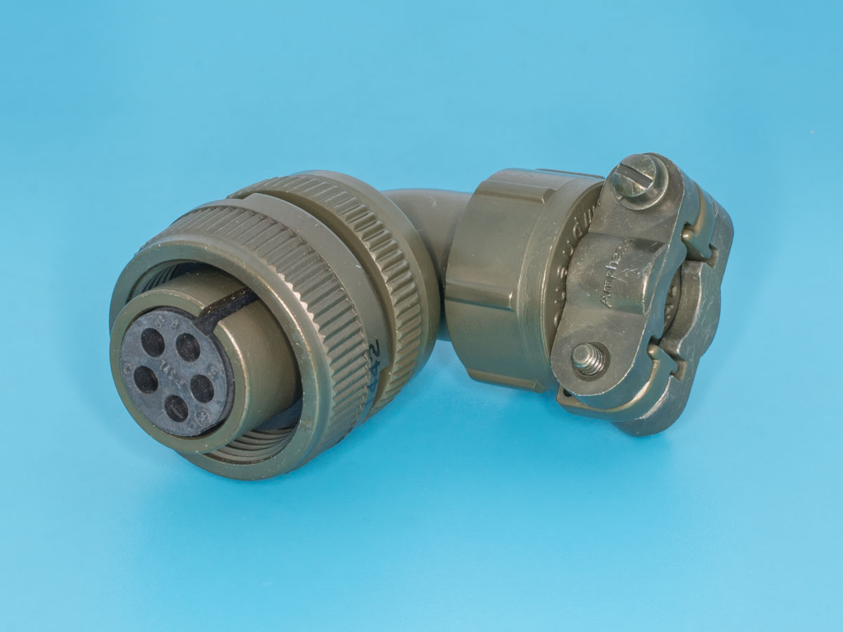 MS3108E-14S-5S - Разъём серии MS  5 контактов, гнездо на кабель, прямой угол