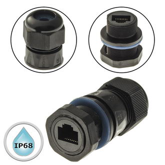 RJ45M20Z1-6A - Разъём герметичный SZC RJ45M20Z1-6A, 10BASE-T,100 BASE-T, 1000 BASE-T
