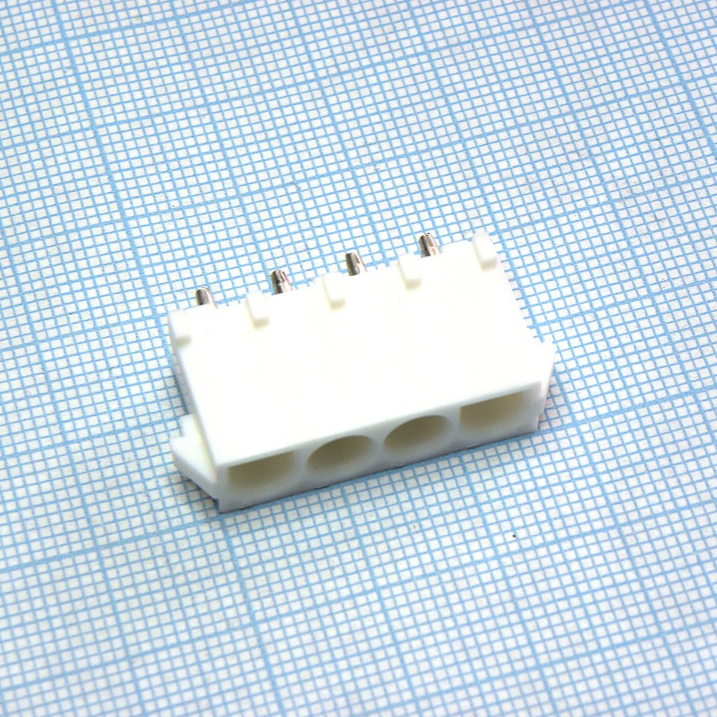 641968-1 - Разъем питания типа провод-плата, вертикальный, Серия Universal MATE-N-LOK, 4 контакта, штекер, 6,35 мм