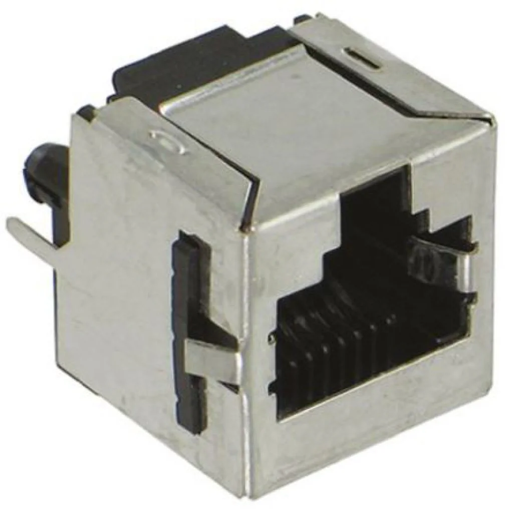 5557730-1 - Модульный разъем, Cat3, RJ45 Jack, 1 x 1 Port, 8P8C, Cat3, Монтаж в Сквозное Отверстие