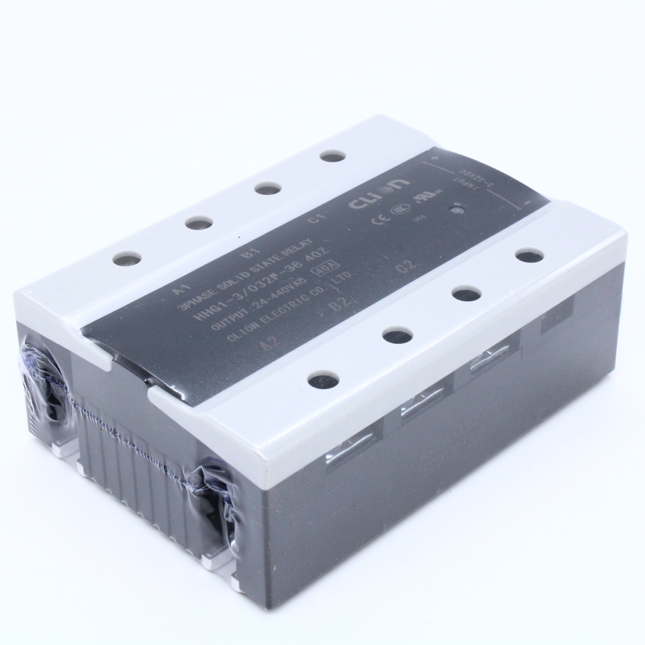 HHG1-3/032F-38-40A - Реле 3-32В, 40A/440VAC (zero-cross) трехфазное