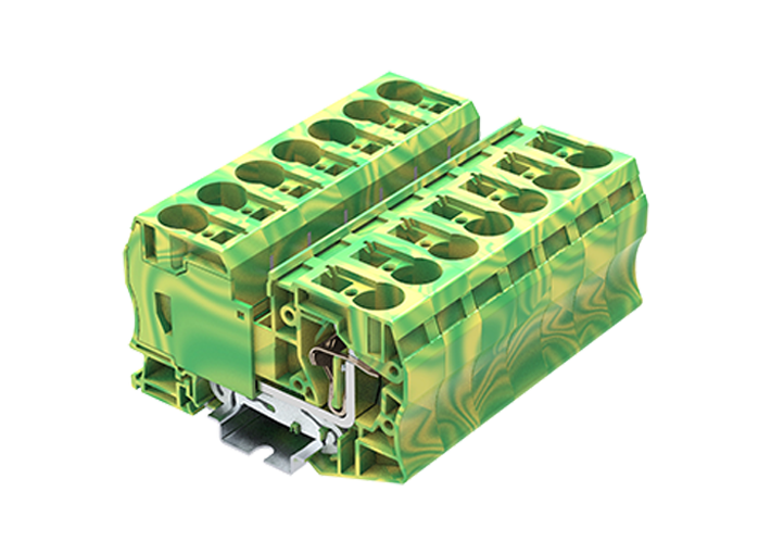 Заземляющая клемма TC35-2-PE - Заземляющая клемма, тип фиксации провода: пружинный, номинальное сечение: 35 мм кв., ширина: 16,1 мм, цвет: желто-зеленый, тип монтажа: DIN 35