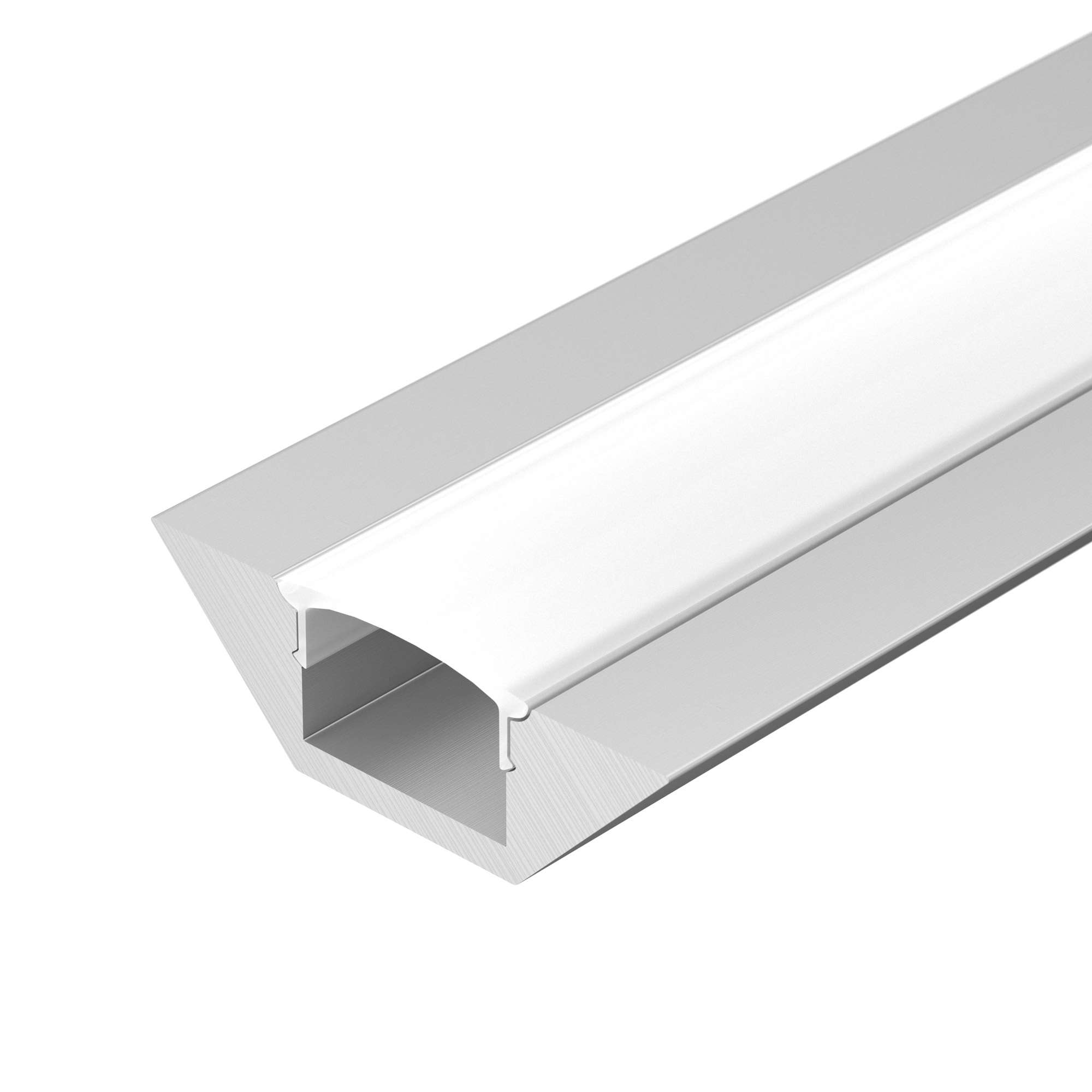 Профиль с экраном ALU-CORNER-2000 ANOD+FROST 014900 - Поставка под заказ от 1 компл. Комплект с экраном. Алюминиевый анодированный профиль для светодиодных лент и линеек. Габаритные размеры (LхWхH): 2000x30,8x9,2 мм. Ширина площадки для ленты 12,2 мм. Акс