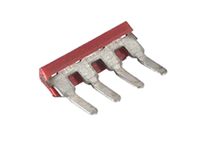 Соед. мостик IVB WK 2,5-K-4 ROT - Соединительный мостик, для установки в зажимную клетку, изолированный, угловой, толщина 0,8 мм, угловой, 4 полюса, для клемм: WK-2,5, цвет: красный