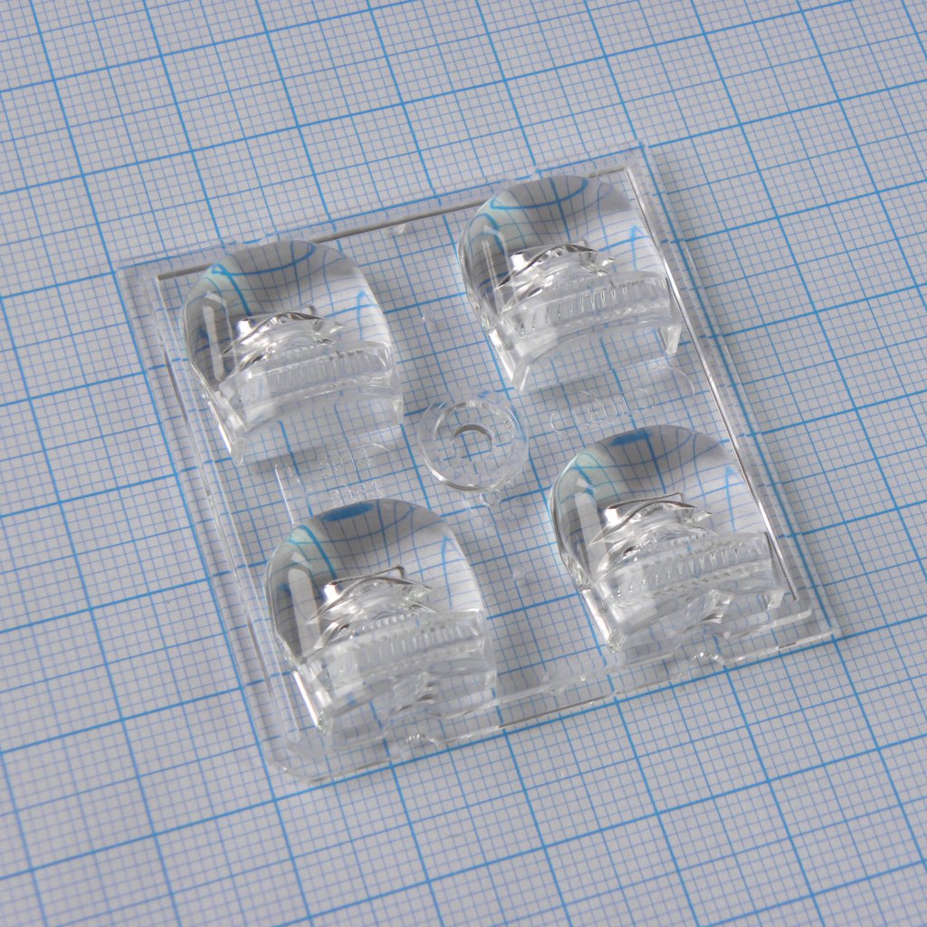 C15014_STRADA-2X2-T4-B - Квадратная модуль линза 2x2 на 4светодиода LG Innotek серии  LEMWA33X