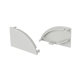 Заглушка KLUS-P45.30 ROUND правая 025968 - Заглушка правая для профиля KLUS-P45.30 под полукруглый экран KLUS-P45-Round. Материал пластик, серый.