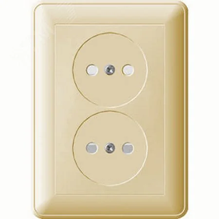 Розетка 2-м СП W59 16А IP20 без заземл. защ. шторки сл. кость SE RS16-254-28