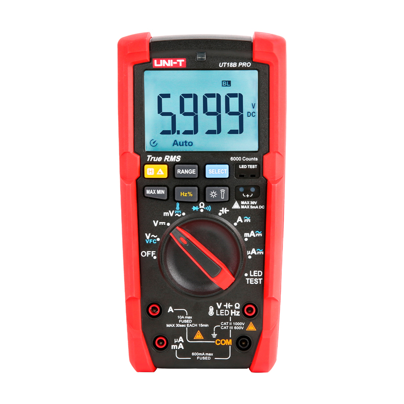 UT18B PRO - Мультиметр цифровой, True RMS, проверка LED