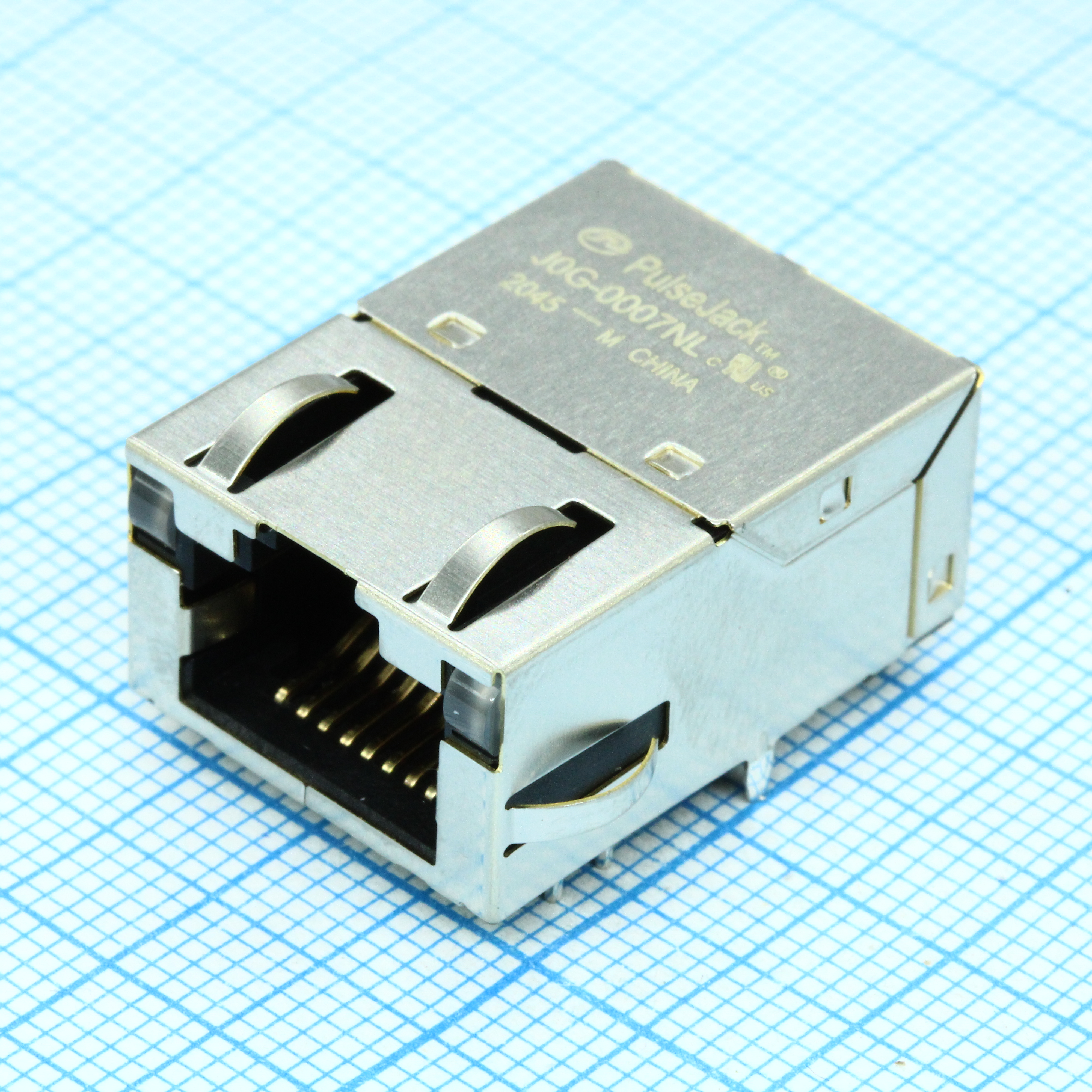 J0G-0007NL - Модульный разъем, RJ45, угловой Гнездо, 11 контакт(-ов), 11вывод(-ов), 1 порт(-ов)