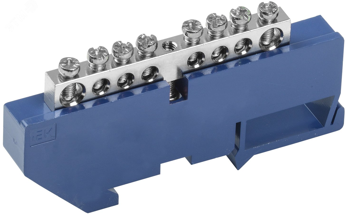 Шина N "ноль" на DIN-изол. Ni ШНИ-6х9-8-Д-С YNN10-08-D-K07-N