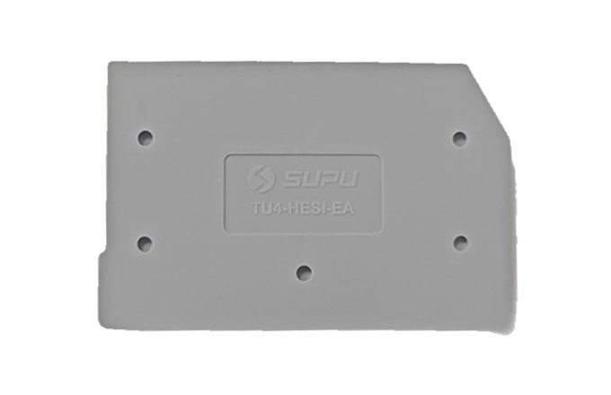 Торцевая крышка TU4-HESI-GY-EA - Торцевая крышка для клемм TU4-HESI…, цвет: серый