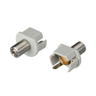 Заглушка ROUND-D18 кондукторная 026111 - Заглушка для профиля ROUND-D18 с кондуктором для крепления (на трос или пруток) и подведения питания к светодиодной ленте.