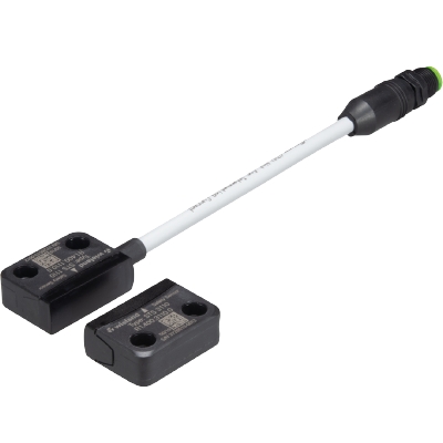 Магнитный выключатель STS 0110 - Авт.магн.выкл.транспондерный переключатель и активатор, закодированный, автоматический запуск, расстояние переключения 8 мм, размеры ДхШхВ: 36 x 26 x 13 мм, степень защиты IP67, M12-8