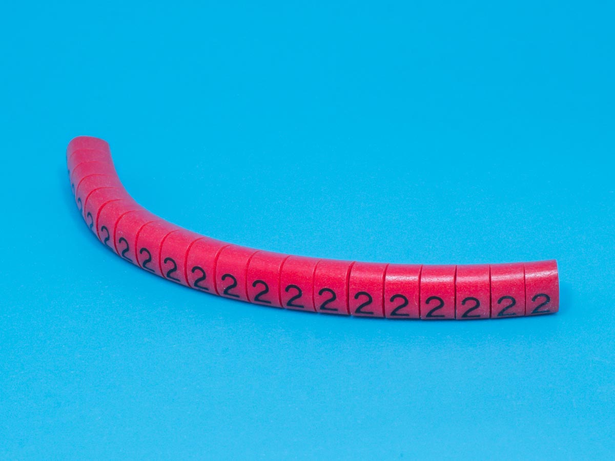 EC-1-2 - Маркер цифра 2 d=3,0-4,2мм, красный, упак.20 шт.