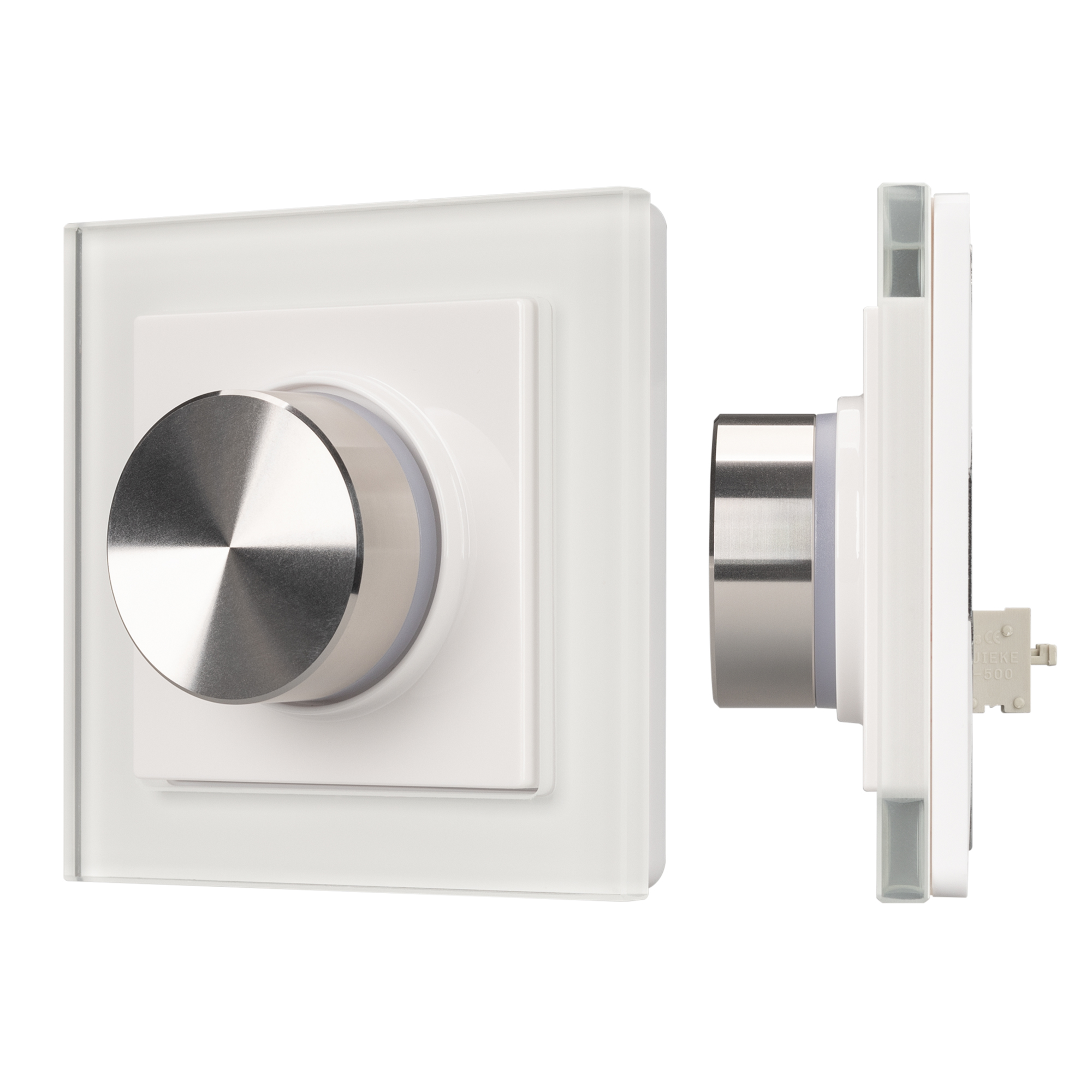 INTELLIGENT ARLIGHT Роторная панель DALI-133-1G-MIX-IN (BUS, DT8, Backlight) 025525 - Встраиваемая роторная белая стеклянная панель для работы по протоколу DALI. Включение/выключение, диммирование и управления цветом свечения (MIX, CCT, HCL) Поддержка ком