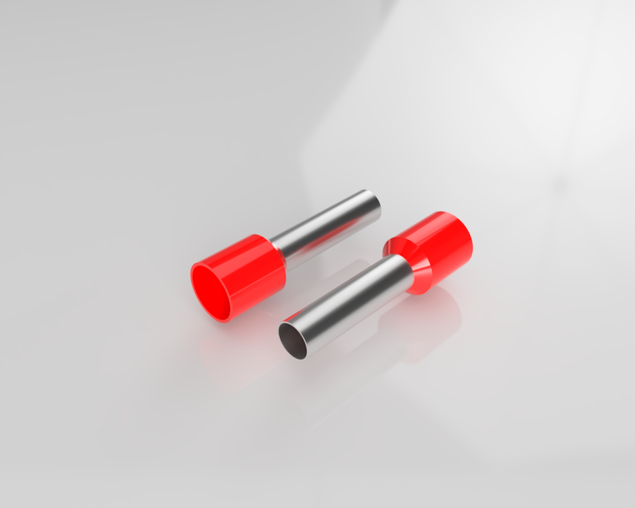 Наконечник 06.600.3227.0 - Наконечник кабельный, трубчатый, изолированный, удлиненный, S=10мм, L=28мм, красный