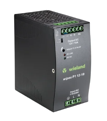 Блок питания WIPOS P1 12-10 - Источник питания, однофазный, 12 V / 10 A, 285 W; диапазон входных напряжений: 115/230 V AC, 210 – 375 V DC; габариты (мм): ширина x высота x глубина: 64 x 124.5 x 123.6; вес 0,92 кг; монтаж: на DIN рейку, температура окружаю