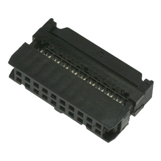 IDC-20F - IDC разъем, розетка на плоский шлейф 20pin(2x10), шаг 2.54мм