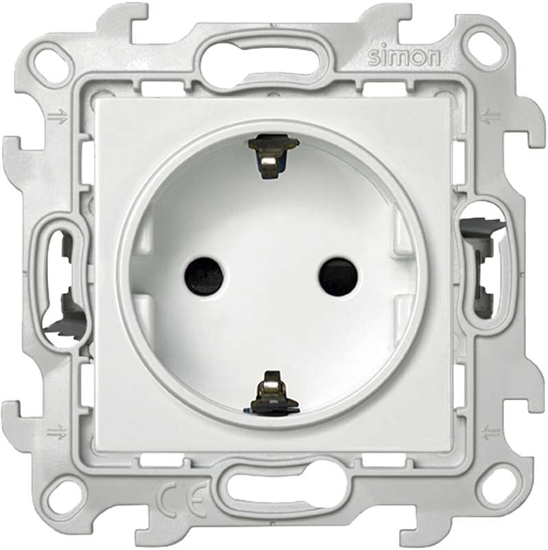 Розетка 1-м СП 24 16А IP20 2P+E Push&Go защ. шторки механизм бел. 2420432-030