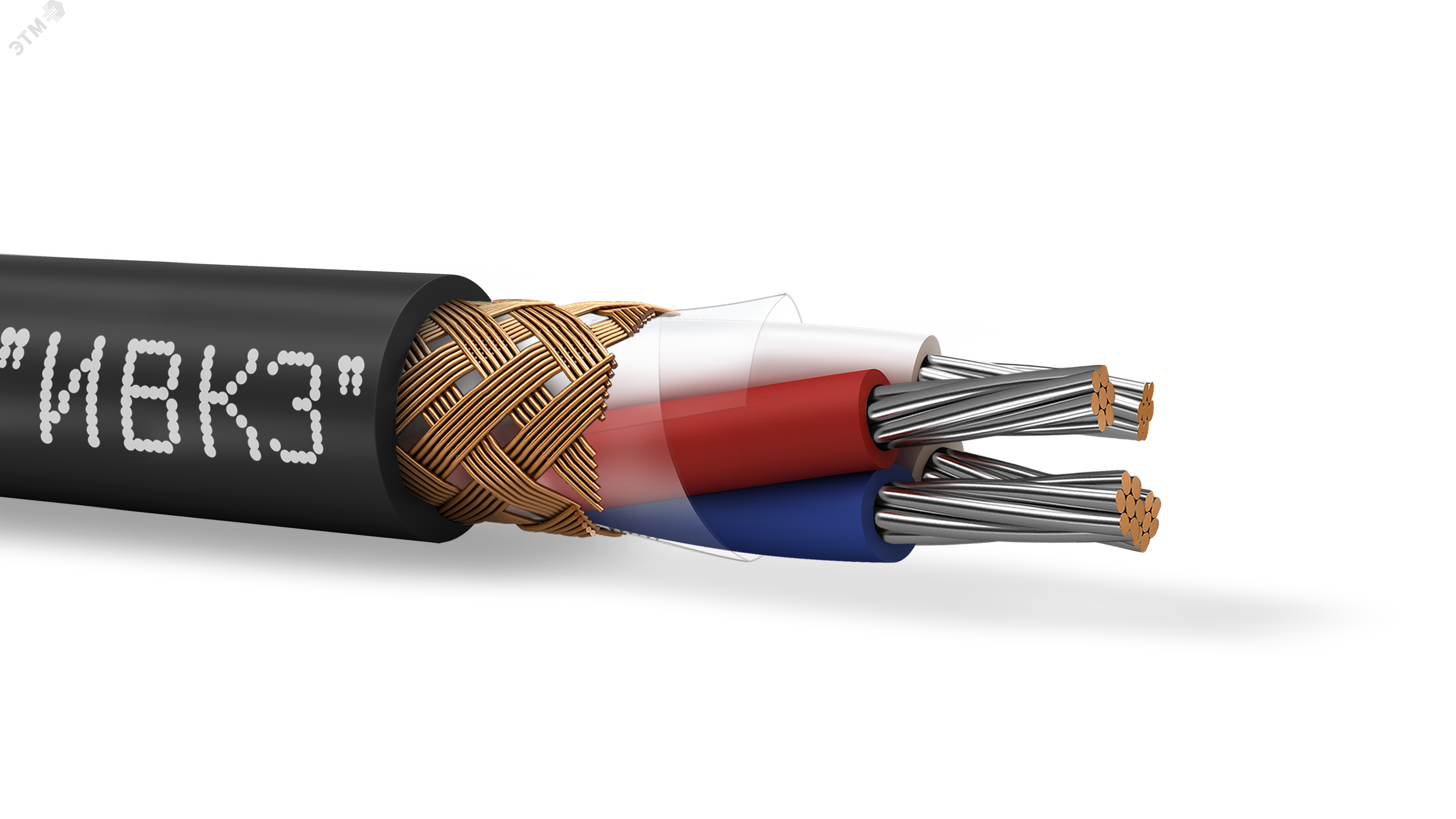 Кабель монтажный МКЭШВнг(А)-LS 2х2х0,75 бухта 100м ТРТС 00-00041458