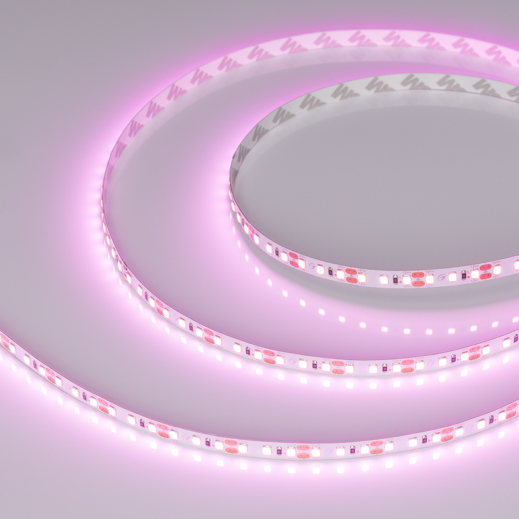 Лента RT-A120-8mm 12V Pink (9.6 W/m, IP20, 2835, 5m) 015897(2) - Светодиодная лента RT-A120, открытая. Светодиоды 2835, 120 шт/м (600 шт на 5 м), белая плата, ширина 8 мм, скотч 3M. Цвет РОЗОВЫЙ, угол 120°. Питание 12V, мощность 9.6 Вт/м (48 Вт на 5 м). Р