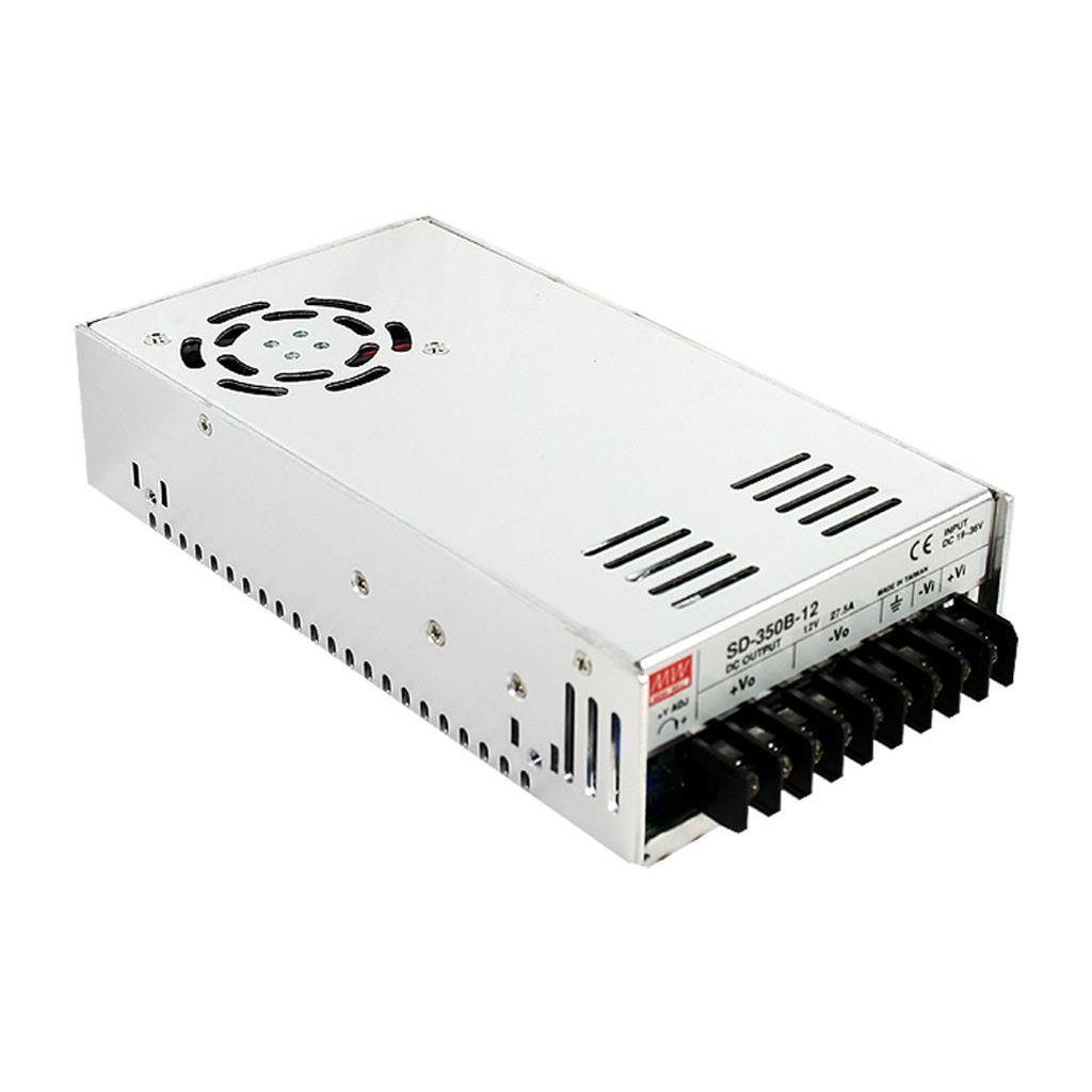 SD-350B-48 - DC-DC, 350Вт, Uвх=19…36В, Uвых=48В/7.3А, изоляция 1500В AC, рег.вых 43…53В, в кожухе 215х115х50мм, -20°С…+60°С