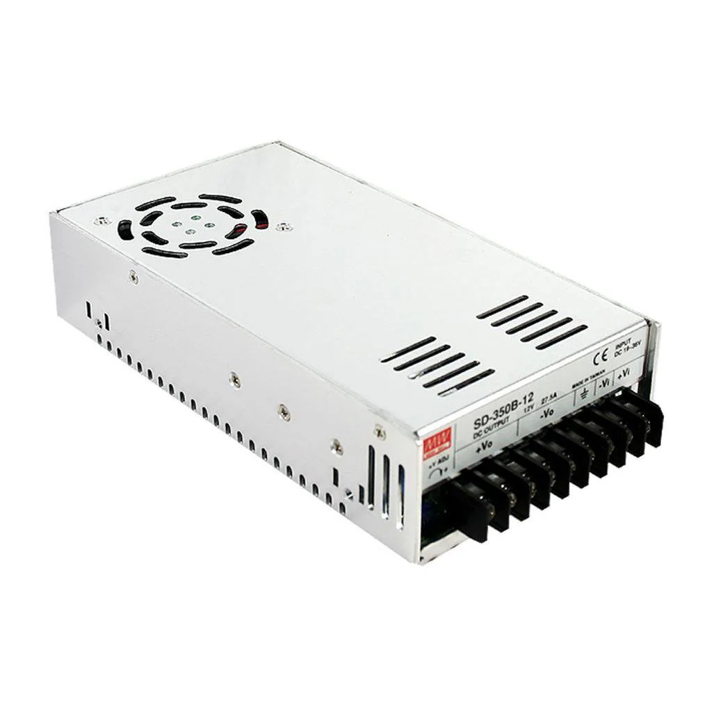 SD-350B-48 - DC-DC, 350Вт, Uвх=19…36В, Uвых=48В/7.3А, изоляция 1500В AC, рег.вых 43…53В, в кожухе 215х115х50мм, -20°С…+60°С