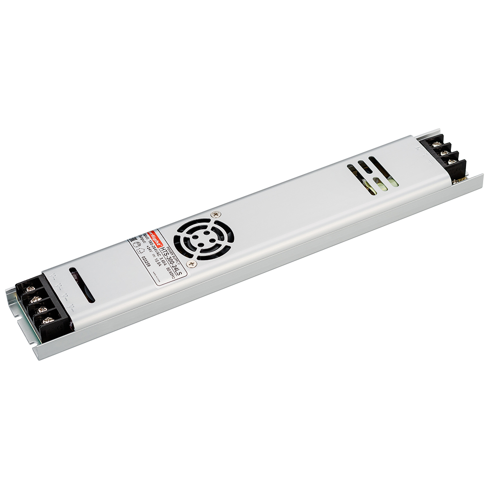 Блок питания HTS-300-24-LS (24V, 12.5A, 300W) 023259 - Источник напряжения с гальванической развязкой для светодиодных изделий. Входное напряжение 180-264 VAC. Выходные параметры: 24 В, 12.5 А, 300 Вт. Встроенный PFC >0.5. Негерметичный алюминиевый сетчат