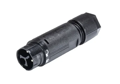 Разъем RST16I3 S S1 ZT4 SW - Вилочный разъем на кабель диам. 5-9,5 мм, IP68(69k), 3 полюса, цвет: черный, номинальные характеристики: 250V 16A, серия gesis RST MINI