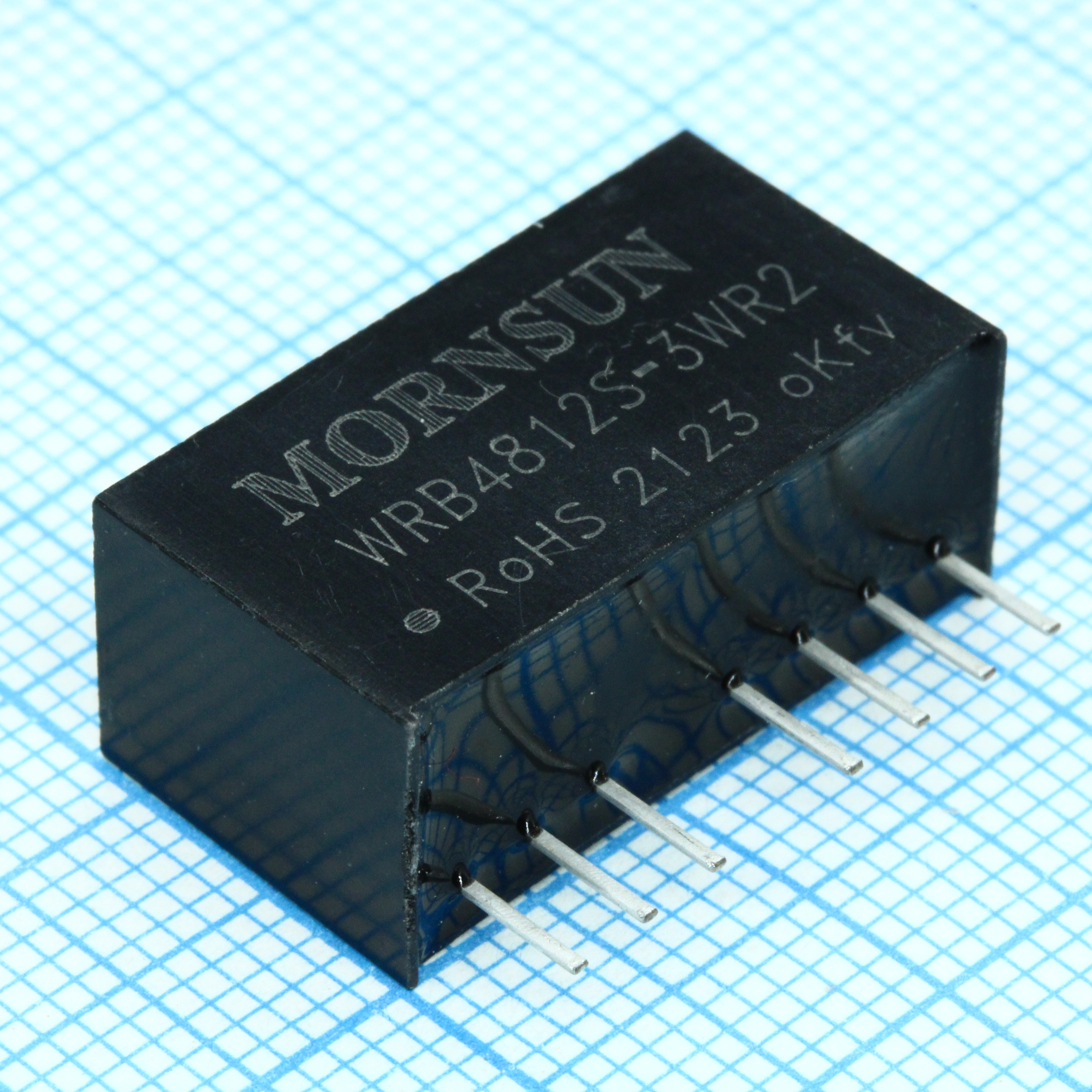 WRB4812S-3WR2 - Преобразователь DC/DC мощность, Вт: 3 вход 48(36-75)В выход 12В изоляция: 1500В, 22.0*9.5*12.0мм