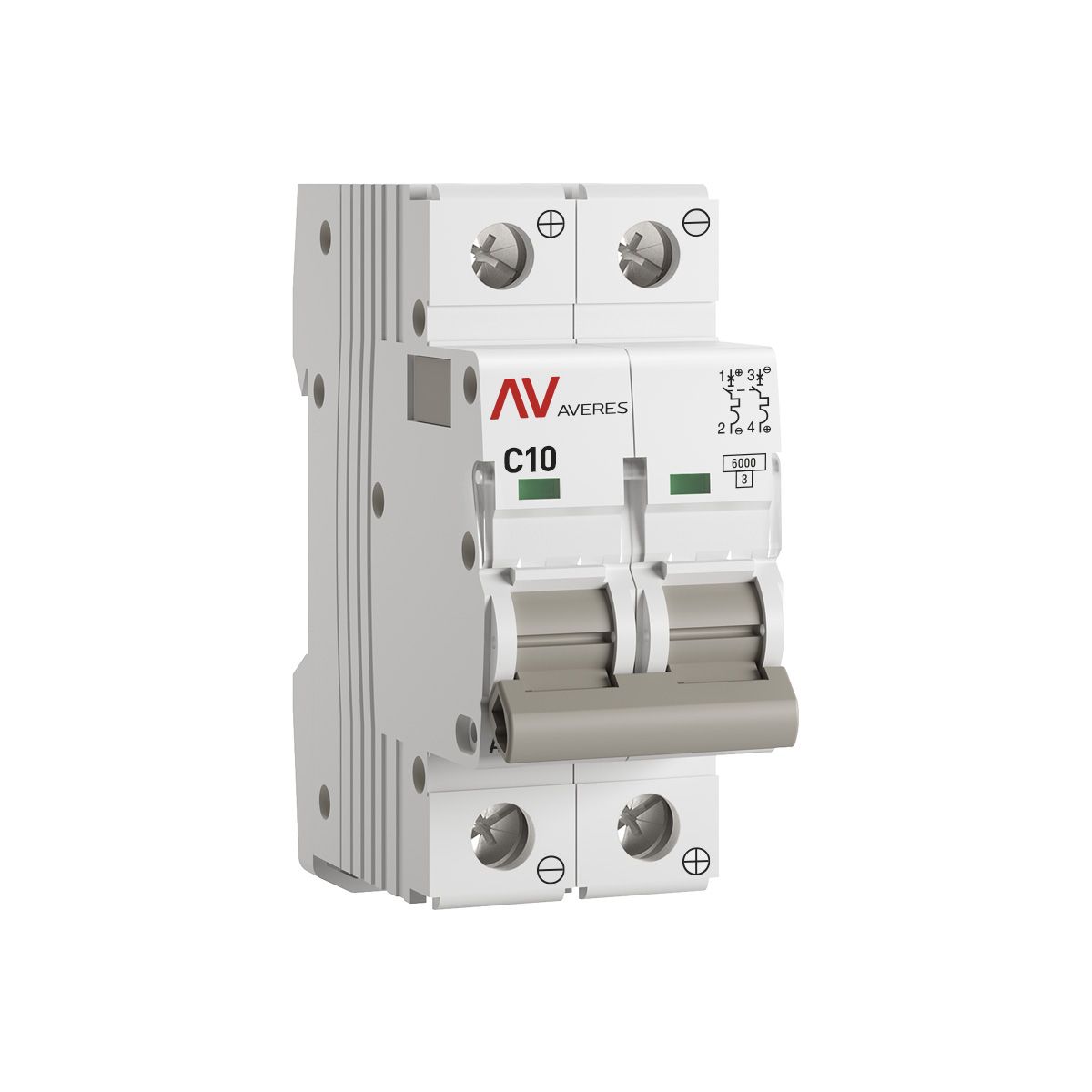Выключатель автоматический AV-6 DC 2P 10A (C) 6kA EKF AVERES(кр.1шт)