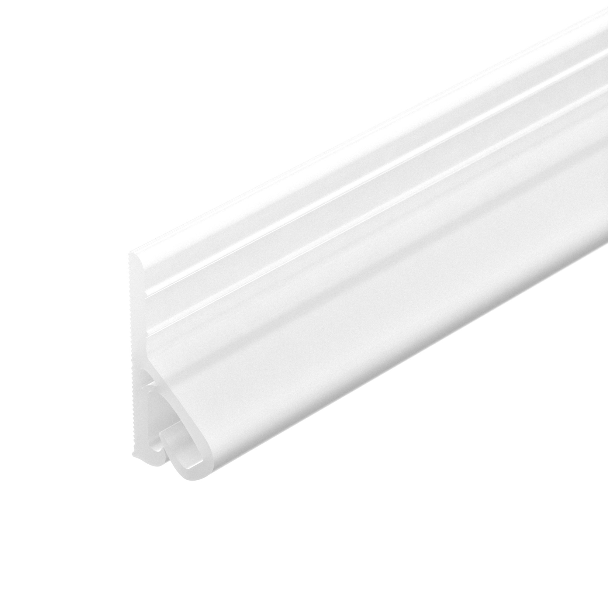 Профиль STRETCH-WALL-TEXTILE-2600 039518 - Стеновой ПВХ-профиль "Прищепка" для монтажа тканевых натяжных потолков. Габаритные размеры (LхWхH): 2600x13x27мм. Цена за 1 шт. 2.6 м.