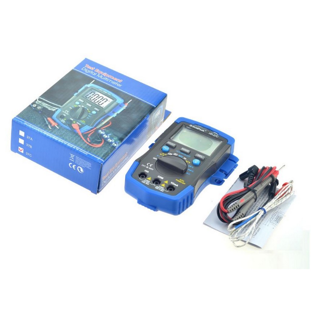 HP-37C True RMS,NCV - Мультиметр цифровой. Автоматически определяет пределы измерения, определяет освещенность и включает подсветку, имеет датчик NCV