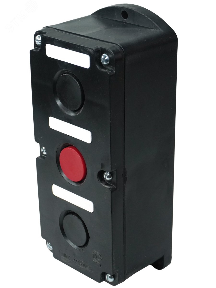 Пост управления ПКЕ 222-3 У2 10А 660В 3 элемента черн. и крас. цилиндр накладной IP54 ET519078