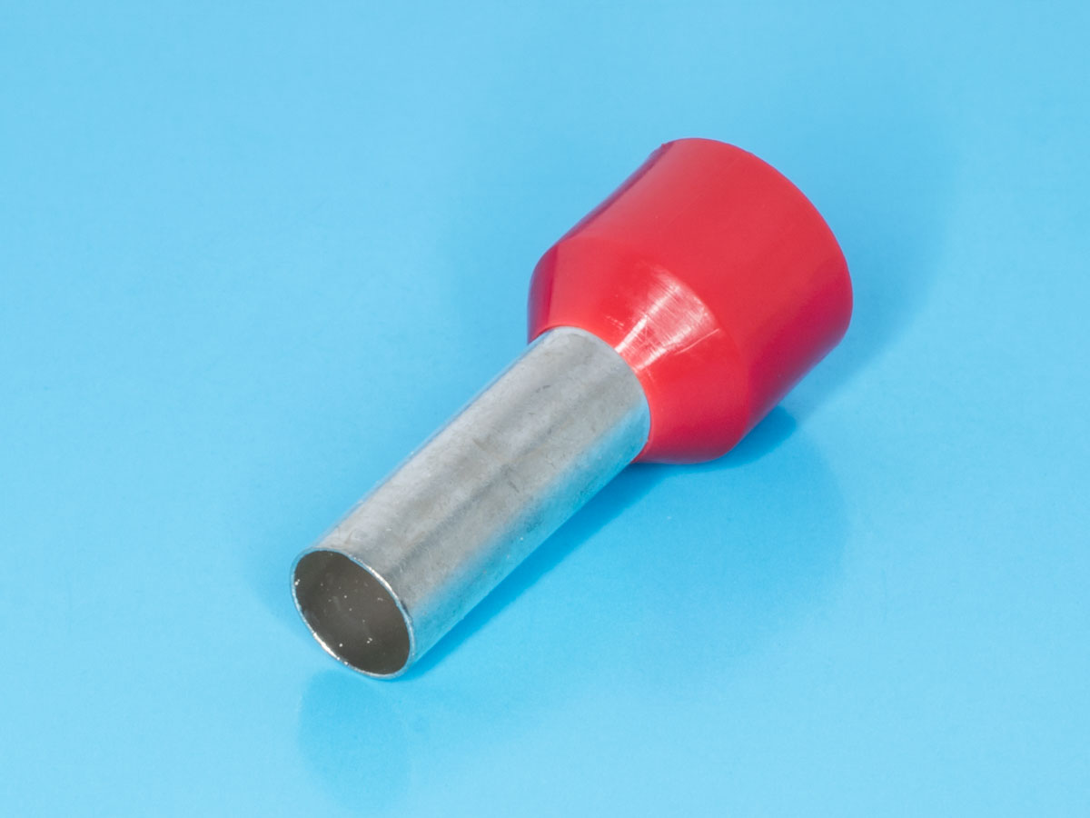 TIC-10-12 - Наконечник 12мм для обжима многожильного кабеля  10,0мм, изолированный, кратно 100шт.