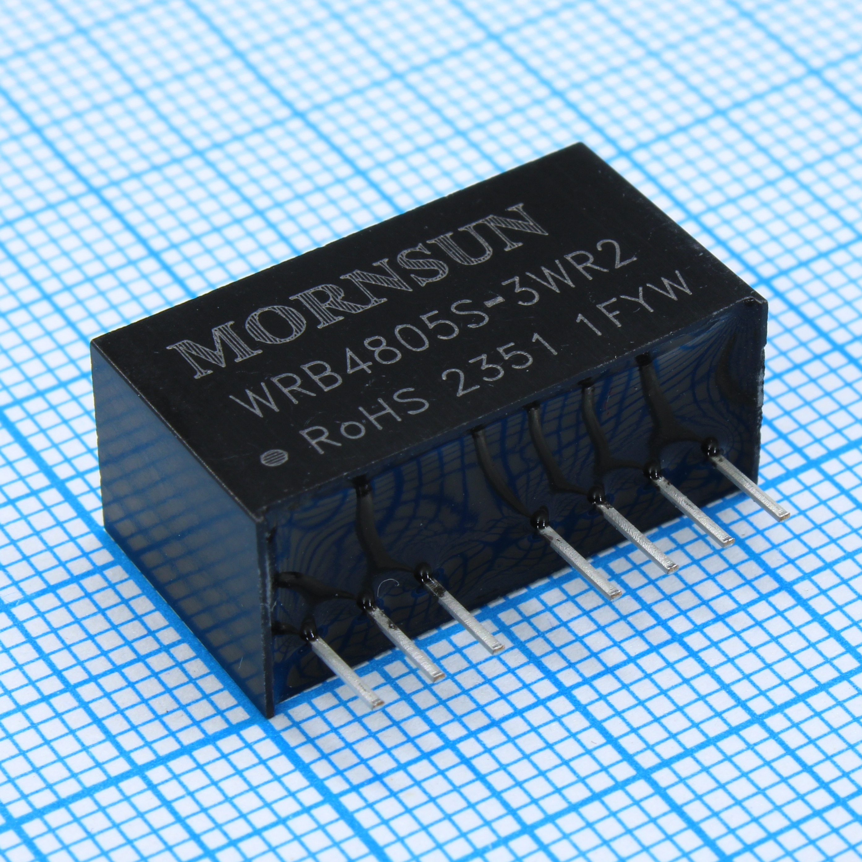 WRB4805S-3WR2 - Преобразователь DC/DC на печатную плату 3Вт вход 36...75В выход 5В 600мА