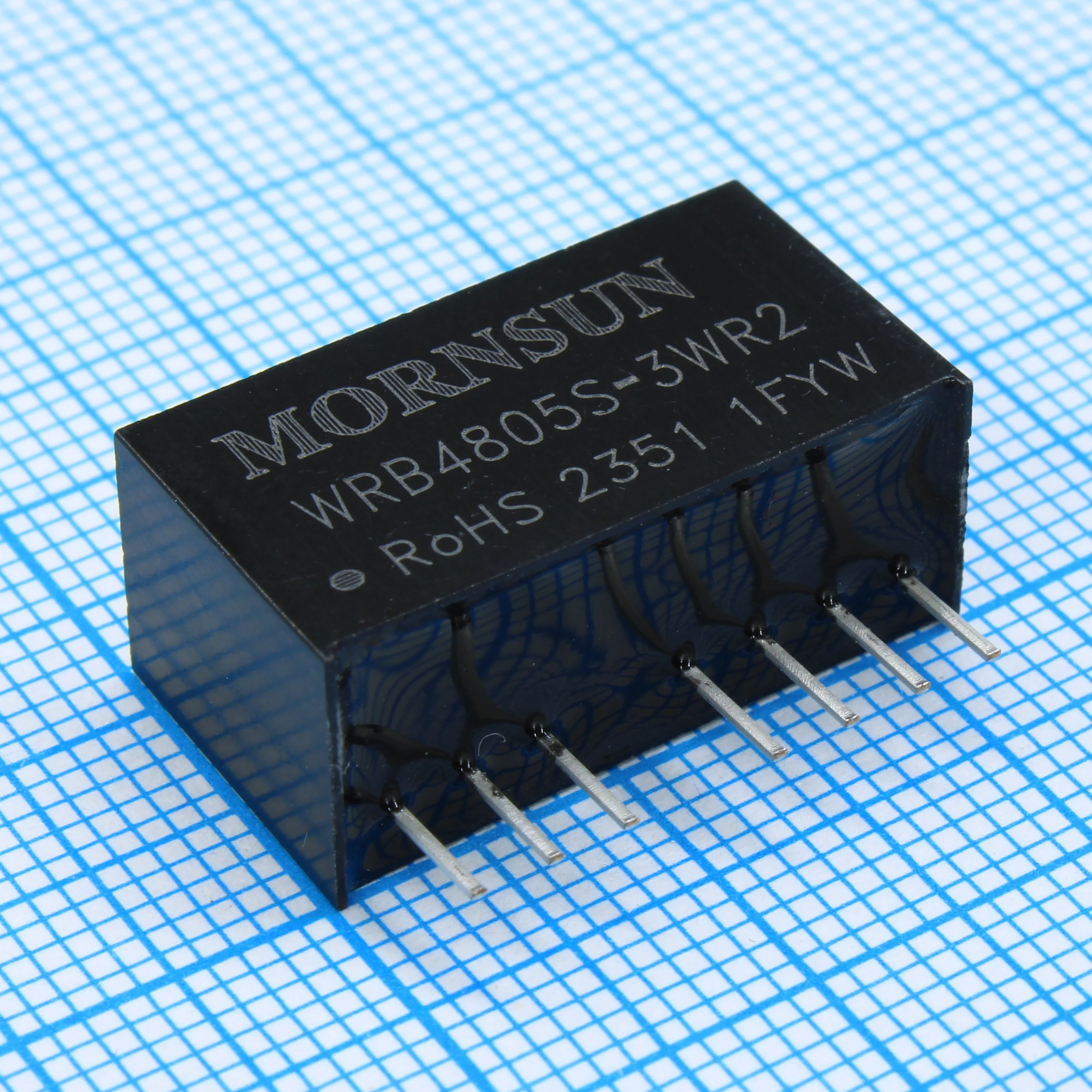 WRB4805S-3WR2 - Преобразователь DC/DC на печатную плату 3Вт вход 36...75В выход 5В 600мА