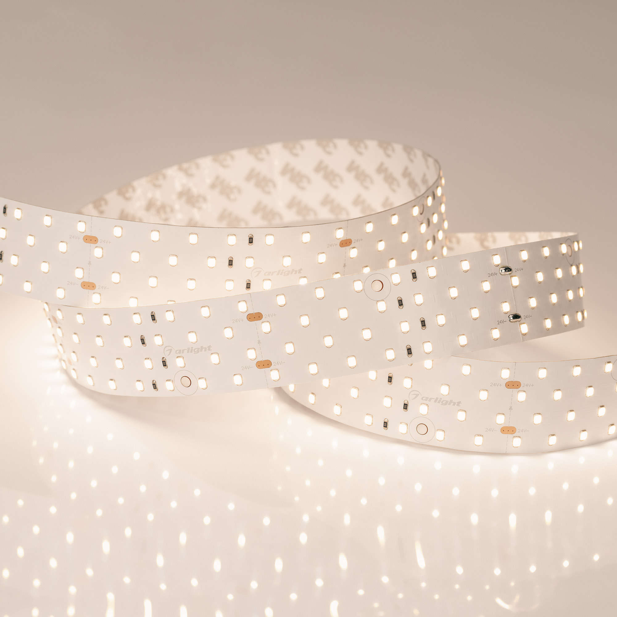 Лента RT-A280-36mm 24V Warm3000 CRI98 (30 W/m, IP20, 2835, 2.5m) 025160(2) - Светодиодная широкая лента RT-A280, открытая. Светодиоды 2835, 280 шт/м (700 шт на 2.5 м), белая плата, ширина 36 мм, скотч 3M. Цвет ТЁПЛЫЙ 3000 K, цветопередача CRI 95..98, угол