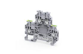 Этажная клемма CYDLG2.5 - Этажная клемма, нижинй ряд с заземлением, тип фиксации провода: винтовой, номинальное сечение: 2,5 мм кв., ширина: 5 мм, цвет: желто-зеленый, тип монтажа: DIN 35