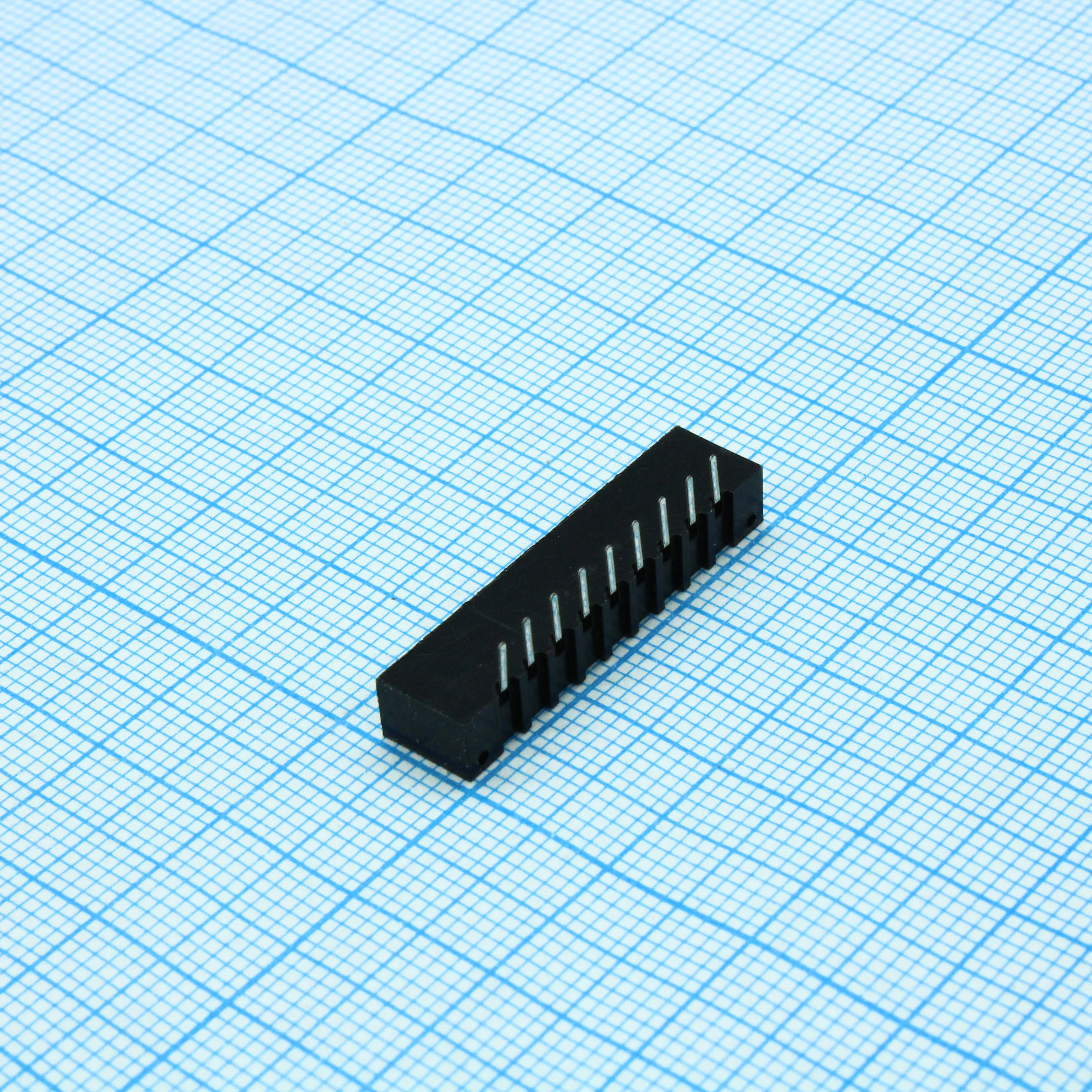 DS1020-09RT1D - FPC разъем для шлейфа на плату угловой 9pin, шаг 2.54мм
