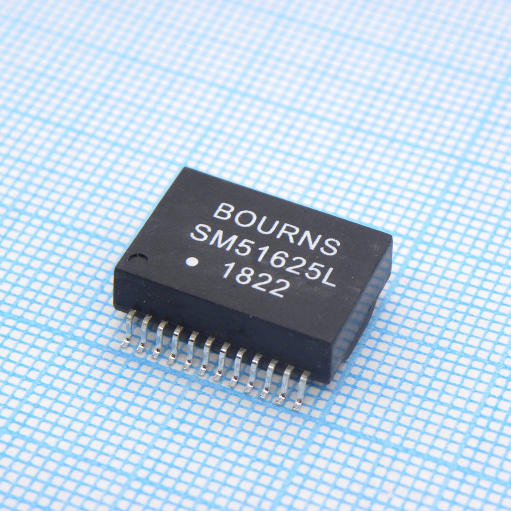 SM51625EL - Телекоммуникационный трансформатор 10/100/1000 Base-T +POE+, 1CT:1CT, 1.4Ohm DCR, SMD