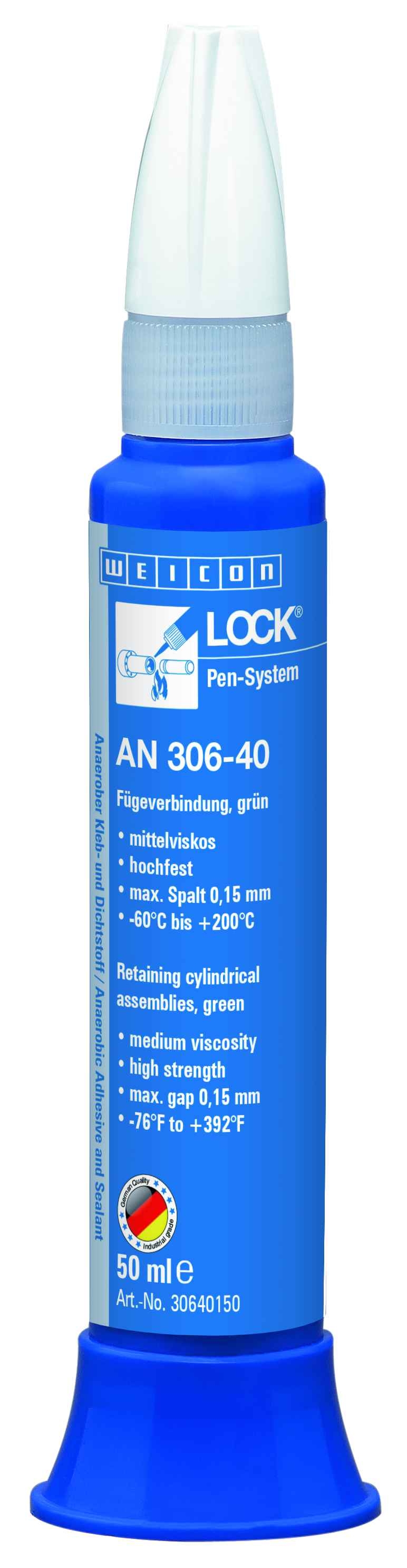 wcn30640150 - 10017890 WEICONLOCK AN 306-40 Фиксатор цилиндрических узлов (50 мл) средняя вязкость, высокая сила фиксации,