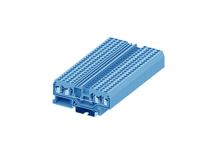 Проходная клемма 225934 - Проходная клемма, TA2.5, 4 точки подключения, тип фиксации провода: пружинный, номинальное сечение: 2,5 мм кв., 24A, 800V, ширина: 5 мм, цвет: синий, тип монтажа: DIN 35