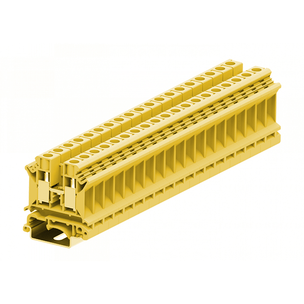 Проходная клемма 310907 - Проходная клемма, UK10, тип фиксации провода: винтовой, номинальное сечение: 10 мм кв., 57A, 800V, ширина: 10 мм, цвет: желтый, тип монтажа: DIN 35