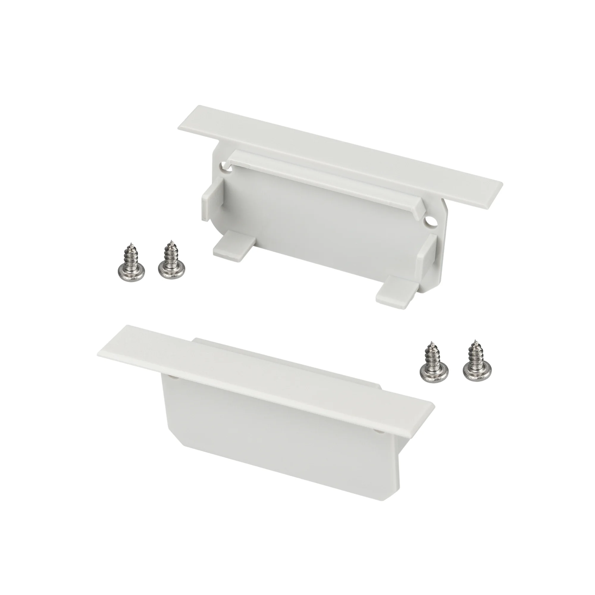 Заглушка для KLUS-POWER-W50-FS 028934 - Комплект заглушек для профиля KLUS-POWER-W50-FS. Цвет - серебристый.  В комплекте 2 заглушки и 4 шурупа, цена за комплект.