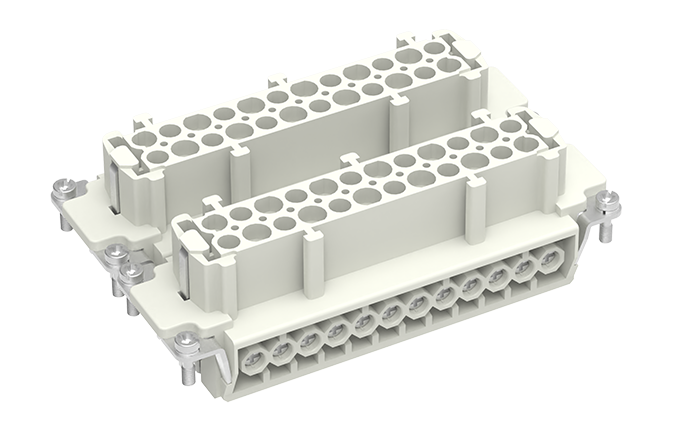 Розеточная контактная вставка SE-048-F - Розеточная контактная вставка, винтовая фиксация, 48 полюсов + PE, типоразмер 48B, 500V, 16A, сечение обслуживаемых проводников 0,14-2,5 мм кв,, тип покрытия контактов: серебро