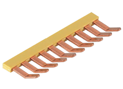 Соед. мостик IVBS WK4 E-10 - Соединительный мостик, для установки в зажимную клетку, изолированный, толщина 1 мм, угловой, 10 полюсов, для клемм: WK 4 E/U