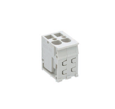 Клемма Wiecon 8158 / 2 TOP V OB - Клемма на печатную плату, подвод кабеля сверху, 2 полюса, шаг: 5,00 мм, пружинная фиксация провода, без маркировки, 300V, 16А, цвет: серый, серия 8158 TOP V/H