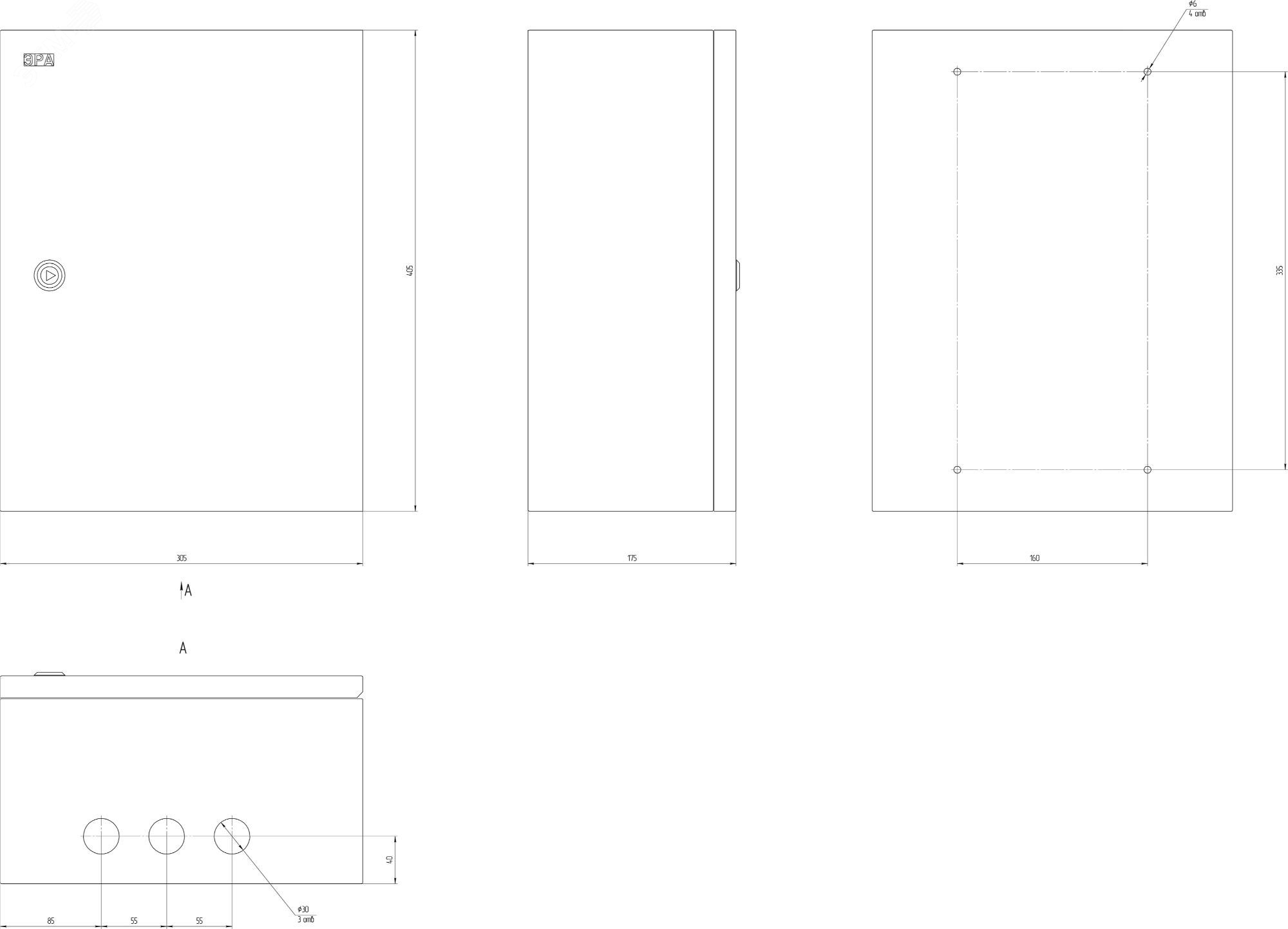 Корпус металлический ЩМП-04 SIMPLE 400х300х175 IP31 NO_SIMPLE_SHMP-04_IP31 Б0041655