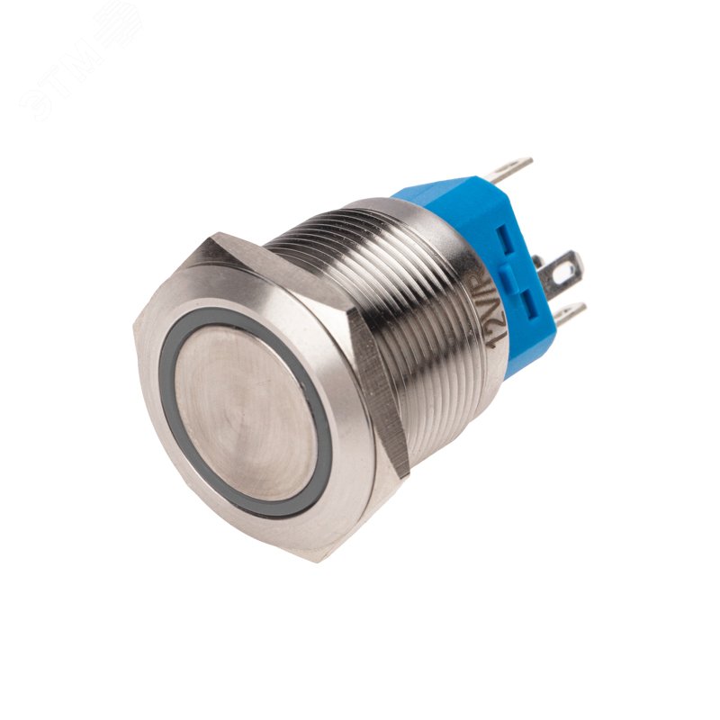 A22-A1-12V с красной подсветкой - Кнопка антивандальная с подсветкой 12В d22 5A 250B (6c) (ON)-OFF/(OFF)-ON